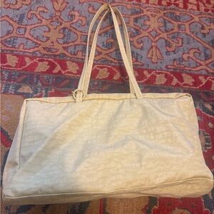 BAGGU Nylon Bowler Bag in Butter Yellow, Medium